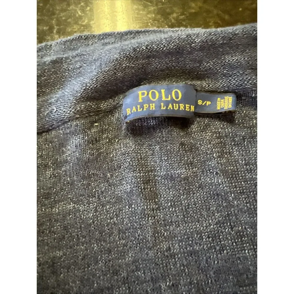 Ralph Lauren Polo Navy Linen Sweater Roll Neck Sz Sm‎ Preppy Beach Summer Spring